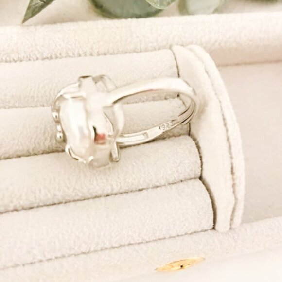 925 Sterling Silver Chunky Ring Square Boho Silver Statement Ring Unique Ring - Picture 8 of 8